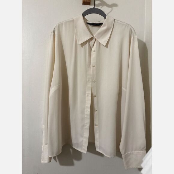Preston & York 18W Cream Button Down – Quiet Luxury Minimalist Office Chic - Picture 4 of 7